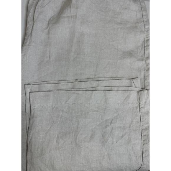 Ellen Tracy Women's Beige Tan Wide Leg Linen Pants Pull On Drawstring Size 1X - Picture 9 of 10